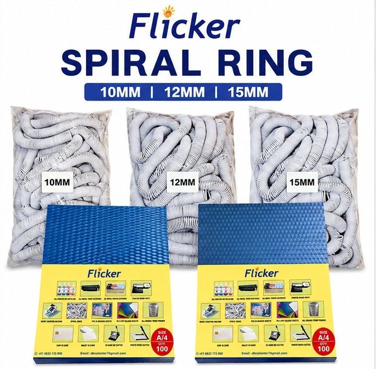Flicker Combo Pack for A/4 Spiral Sheet blue pack of 2 Manual Ring Binder-picture-21