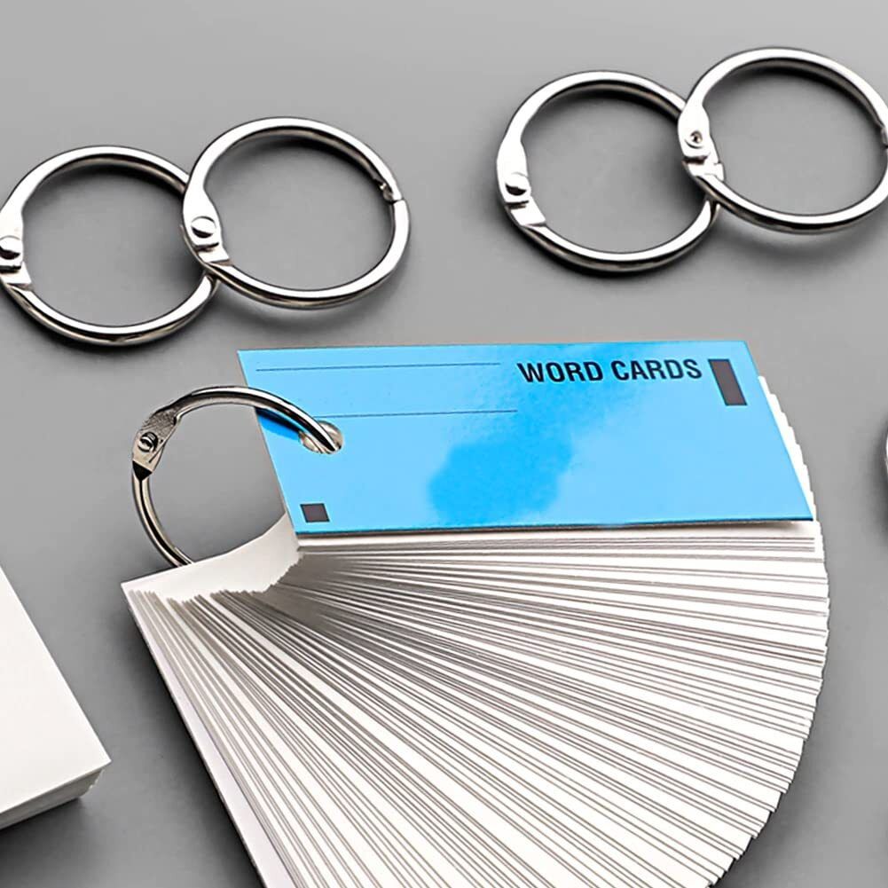 Prescent 20pc Metal Ring 25mm Book Hoops, Binding, Keychain Circle, DIY, Photo Albums Manual Ring Binder