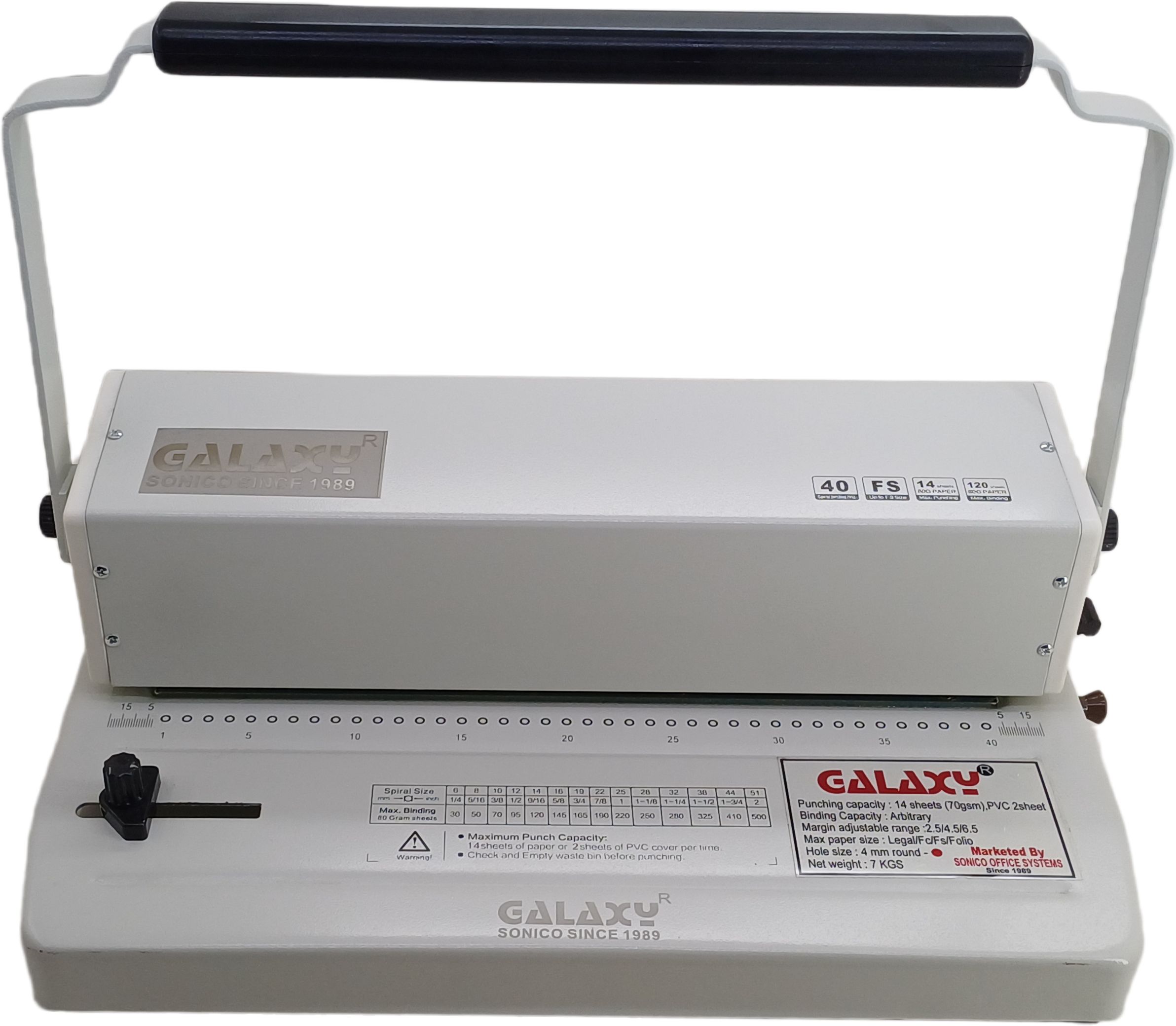 Galaxy A4/FS/Legal ,14Sheets of 80 GSM & 40 Holes, Spiral Binding With Margin Adjuster Manual Ring Binder-image-14