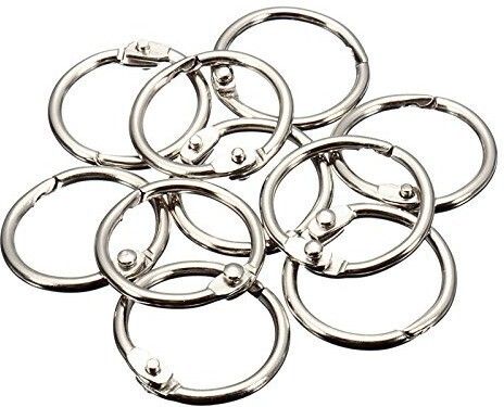 DEZIINE Scrap Booking Rings 100 Pcs 38mm Loose Leaf Binder Rings Card Craft Manual Ring Binder-image-3