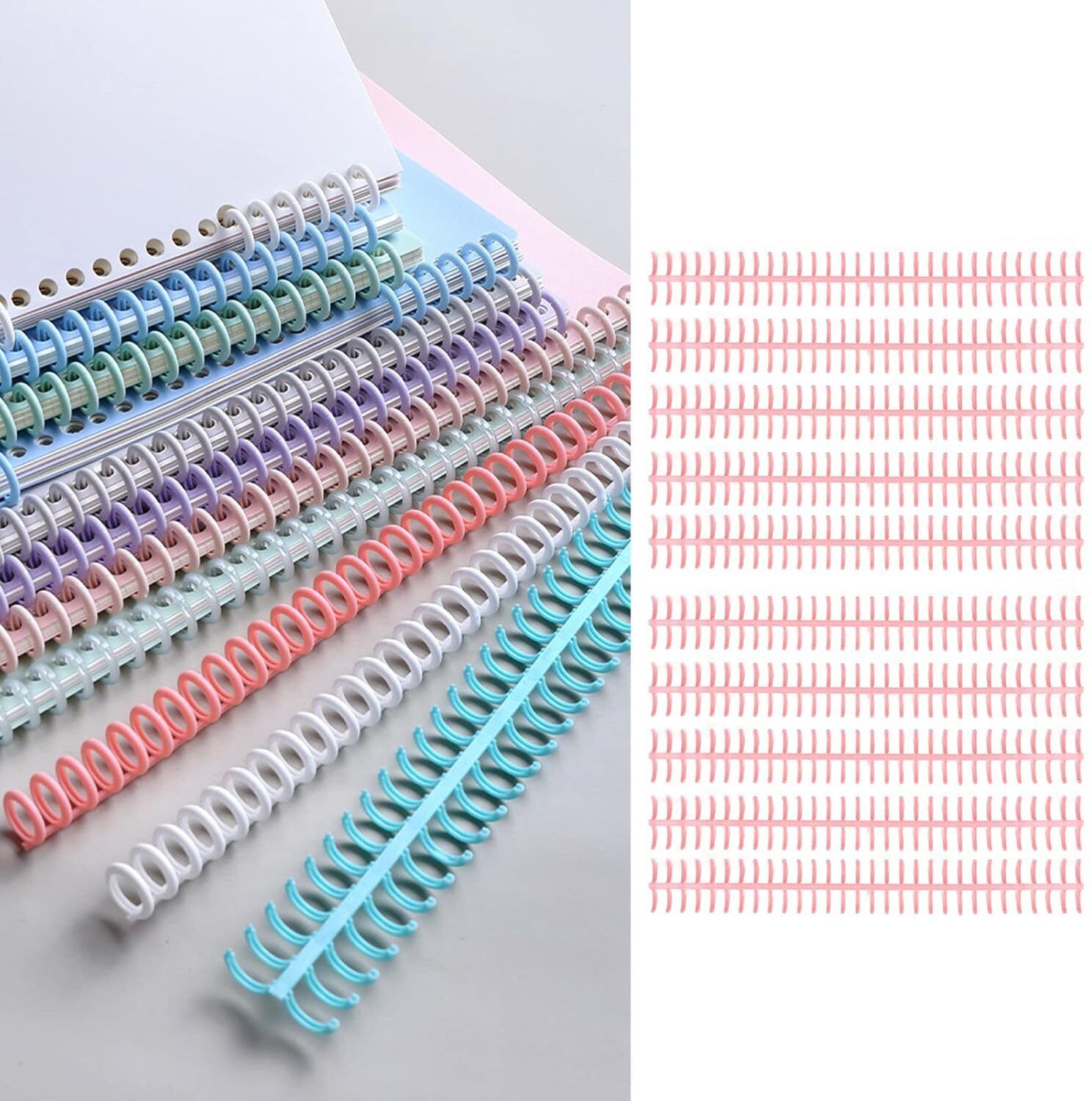MRIYA Binding Comb, 30 Hole Binding Rings Plastic Binding Combs Manual Comb Binder-image-45