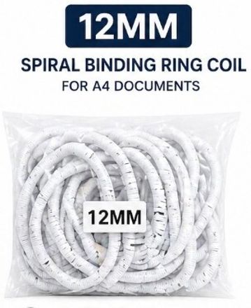 Flicker Spiral Binding Ring 12MM White Manual Ring Binder-picture-12