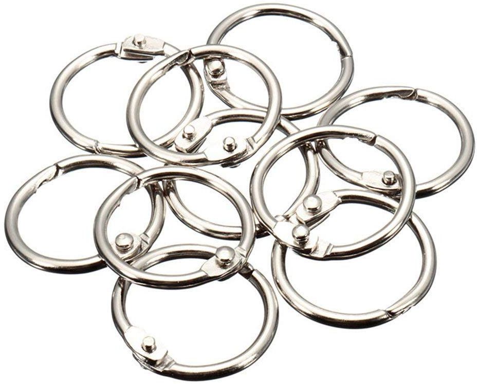 KRAFTMASTERS Spiral Binder Ring,Key Chain Key RingStainless Steel 10 Pieces - Diameter 2cm Manual Ring Binder