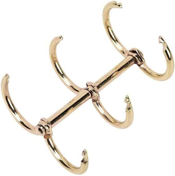 KRAFTMASTERS 2 Pcs Gold Book Rings,3 Holes Notebook Diary Photo Album Binding Manual Ring Binder