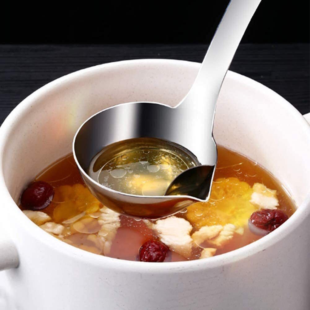 Oil Separator Spoon Stainless Steel Serving Spoon Stainless Steel Soup Spoon-image-11