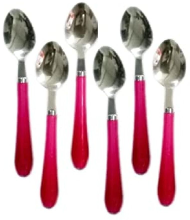 Plastic Designer Table Stainless Steel Dinner ,Set of 6 ( 6 SPOON ) Stainless Steel Tea Spoon Set-image-15