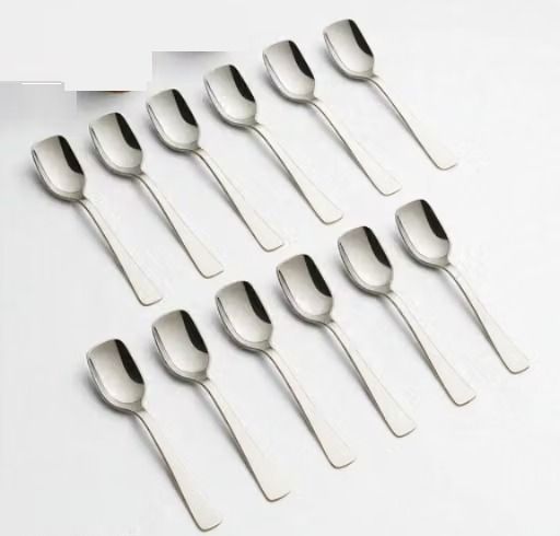 dinezaar 12 Pcs Stainless Steel Ice Cream Spoon Set | Mini Dessert Spoons Steel Cream Spoon, Dessert Spoon Set-picture-13