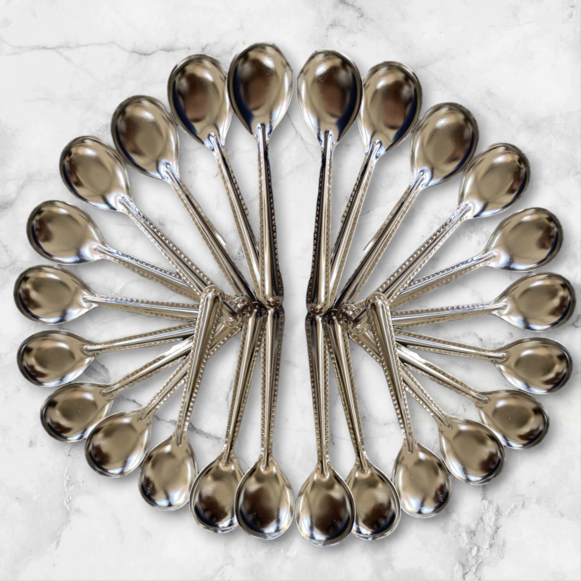 red robin HEERA MOTI-24 Steel Dessert Spoon Set-picture-11