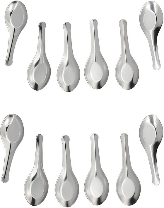 dynore Stainless Steel set of 12 Heavy Spoon For Small Containers , Silver Stainless Steel Coffee Spoon Set-picture-13