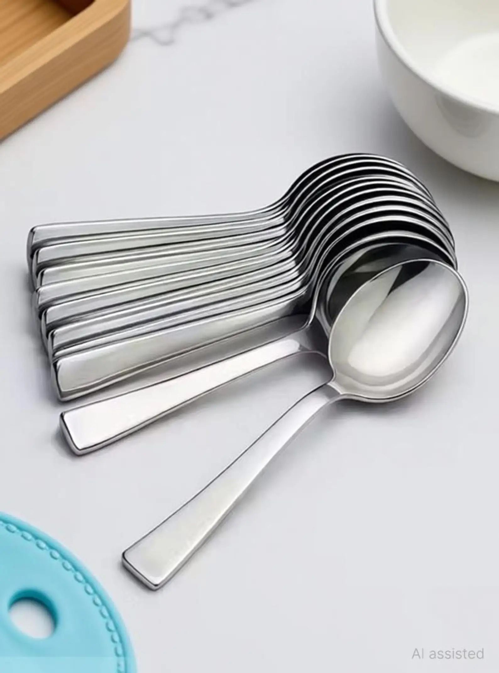 Dinner Spoon Set | Mirror Finish Table Spoons for Dining Stainless Steel Table Spoon Set-image-35