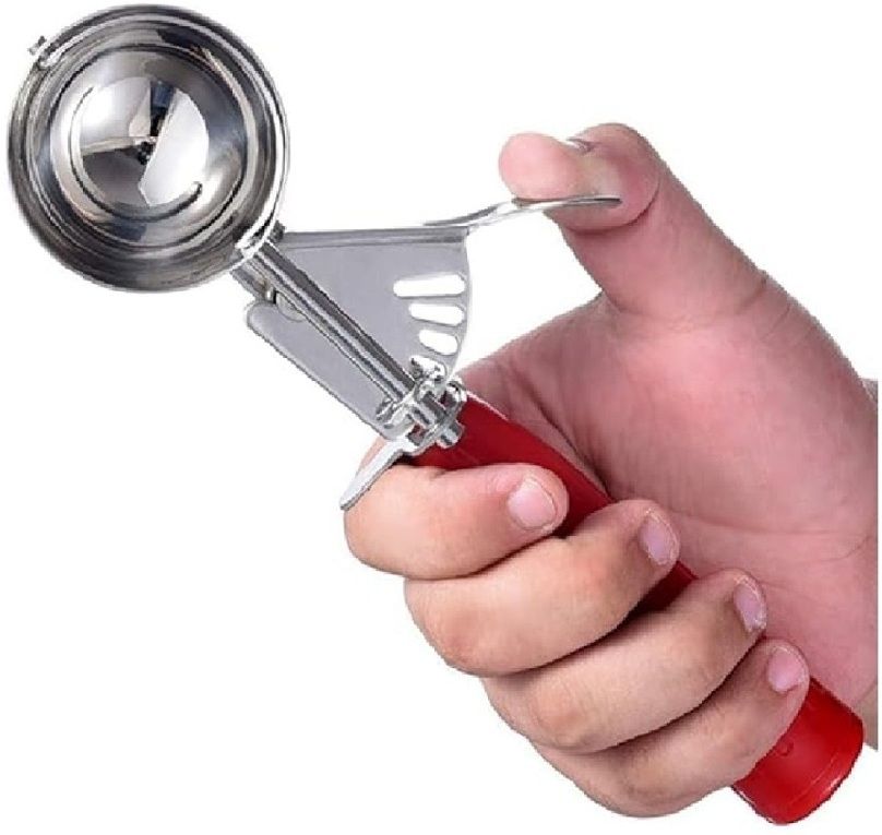blluex Stainless Steel Cookie Scoop for Baking Baller Meatball Spring Scoops A Stainless Steel Ice-cream Spoon-picture-12