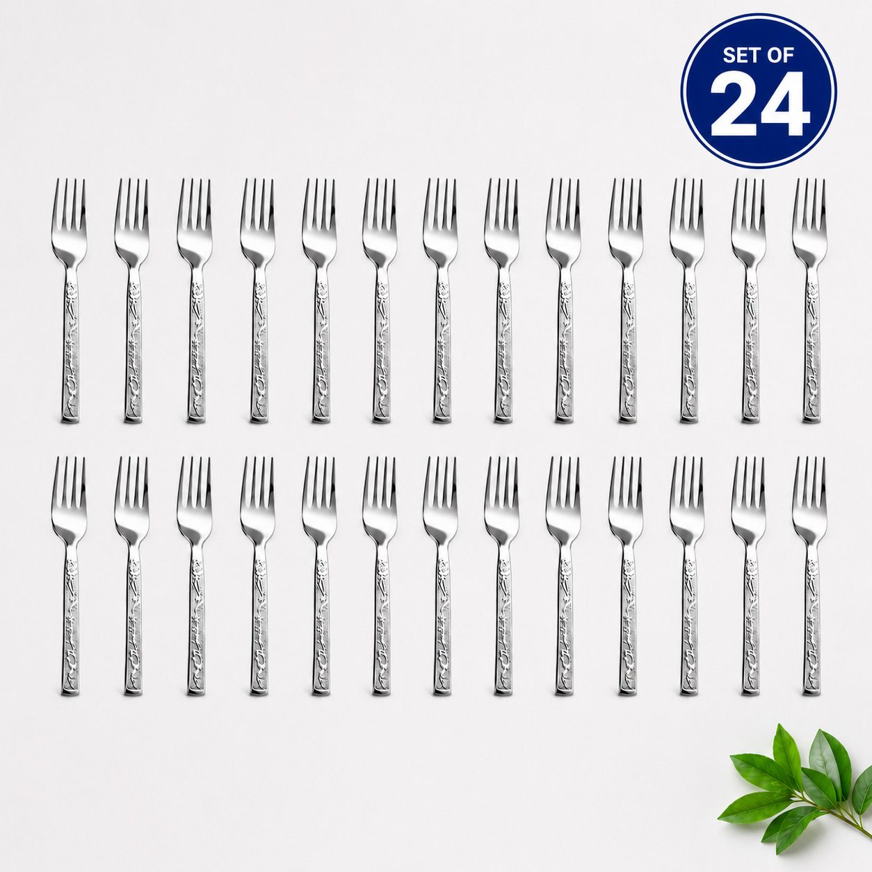 sartraders Steel Fork.-24 pcs Stainless Steel Table Spoon Set-picture-1