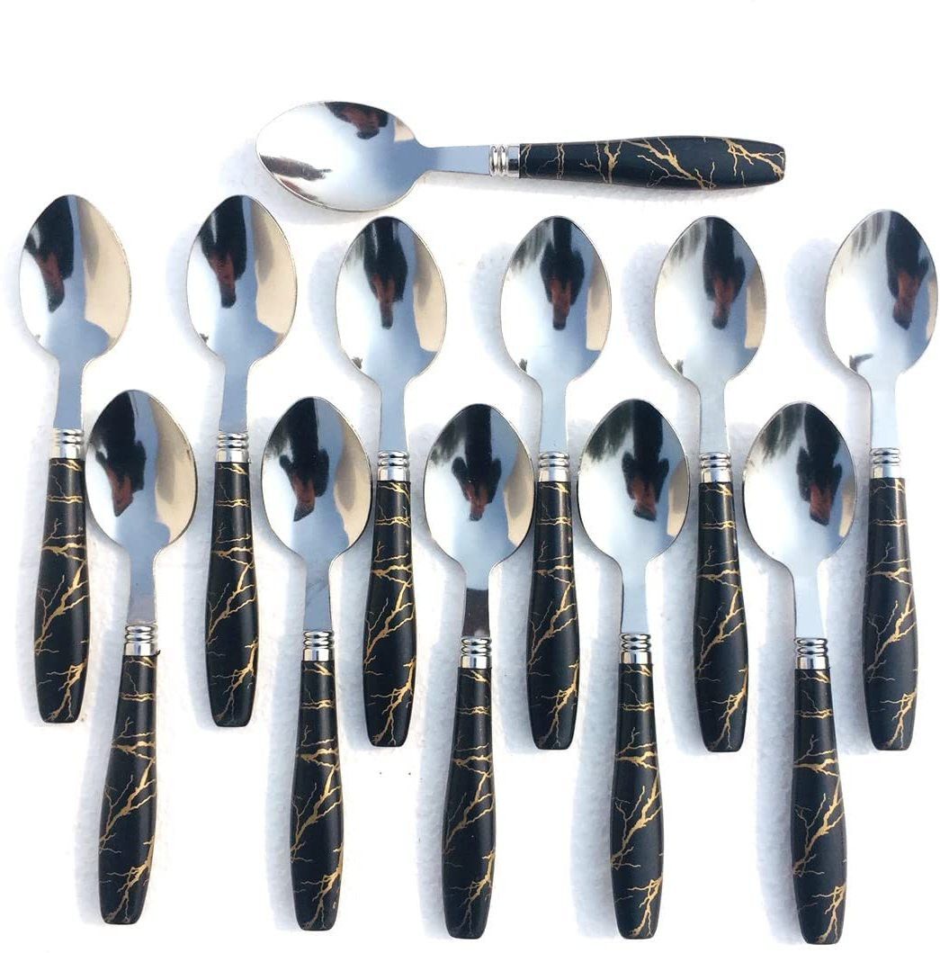 quity Stainless Steel, Ceramic Tea Spoon Set-picture-18