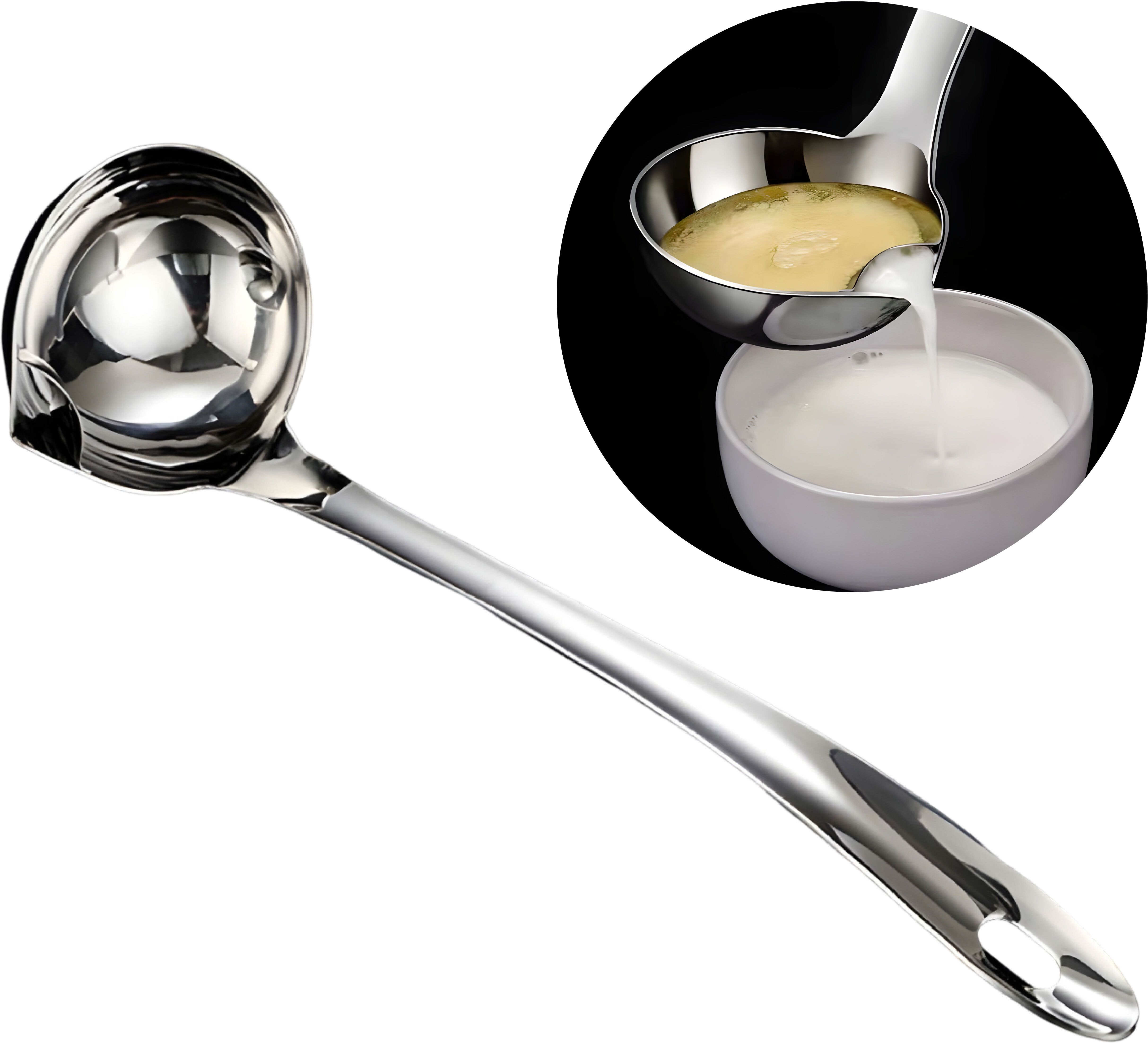 birjis Oil Separator Spoon Ladle Stainless Steel Soup Spoon-picture-13