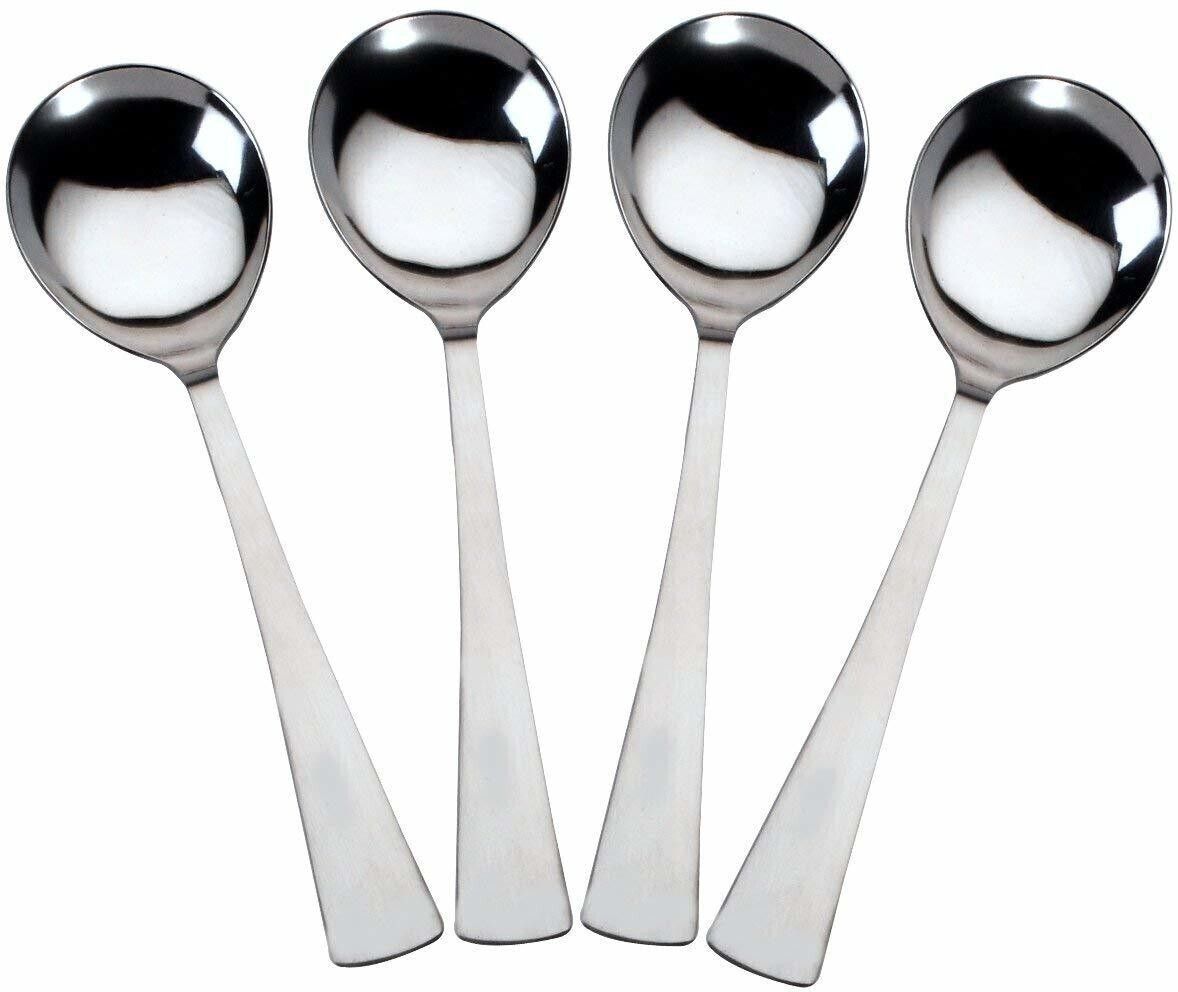 4 Pieces Serving Spoon Set for Dining, Cooking Spoons Set for Kitchen, 21cm Long Stainless Steel Serving Spoon Set-image-37