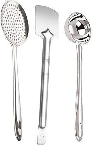 Serving Spoons Stainless Steel Kitchen Cooking & Set of 3 Spoons Stainless Steel Serving Spoon Set-image-10