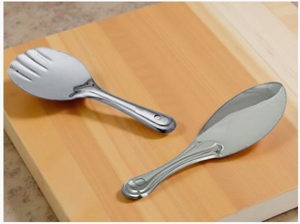1 rice serving spoon & 1 salad serving spoon Stainless Steel Measuring Spoon Set