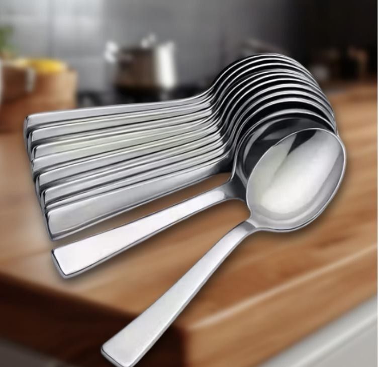Table Spoon Set| Rust Resistant|Food Grade|Dinner Spoon Cutlery Set Stainless Steel Table Spoon Set-image-49