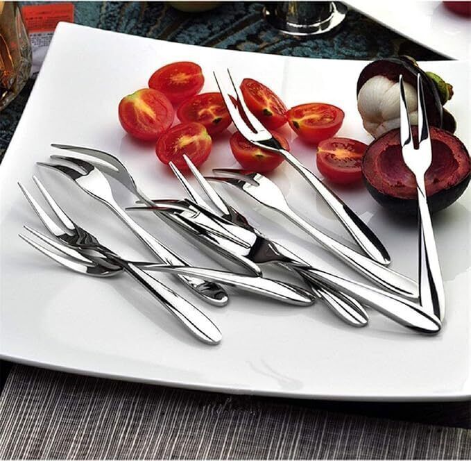 Fruits Frok LATEST Stainless Steel Salad Spoon Set