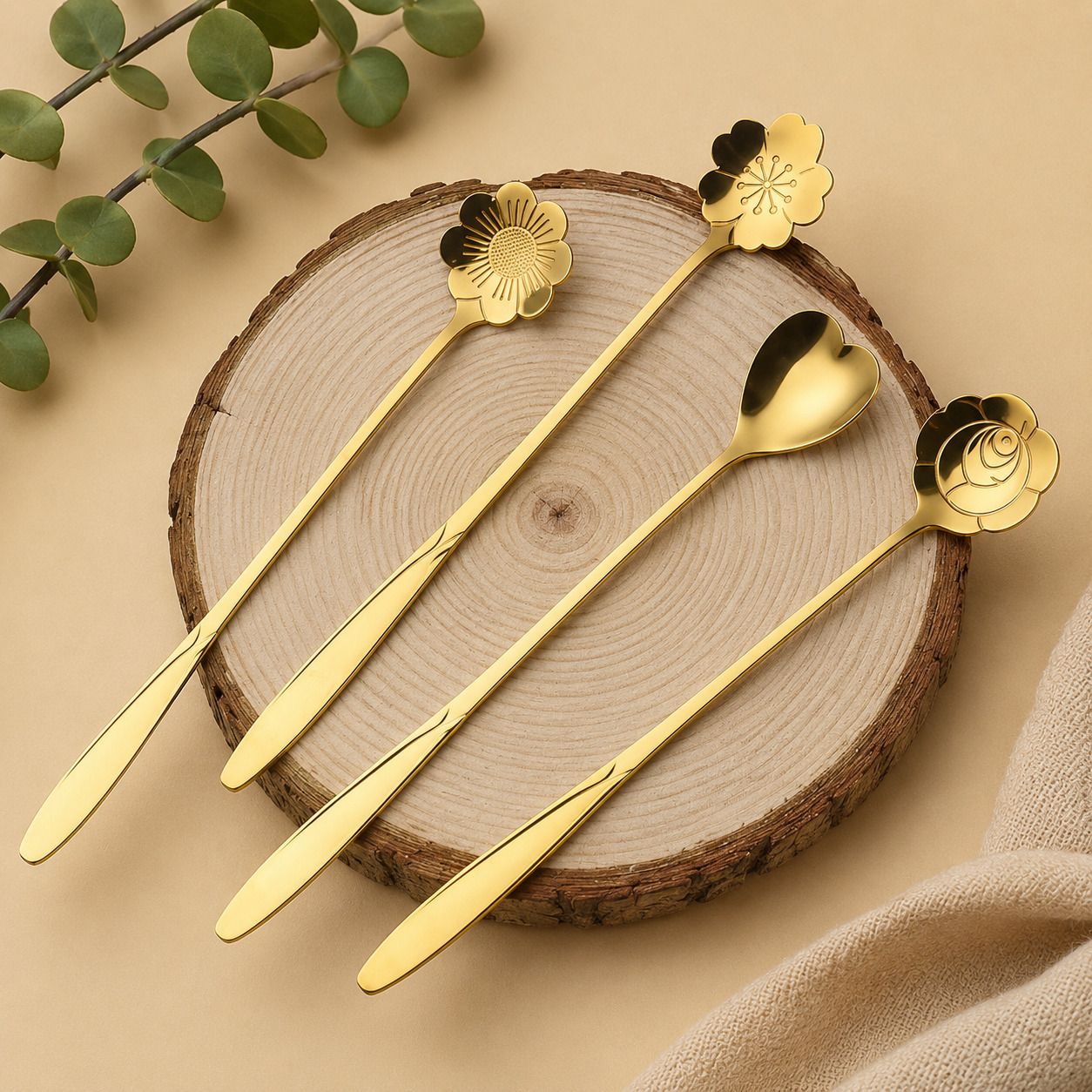 lalogrow Disposable Stainless Steel Coffee Spoon, Dessert Spoon, Ice Tea Spoon, Ice-cream Spoon Set-picture-10