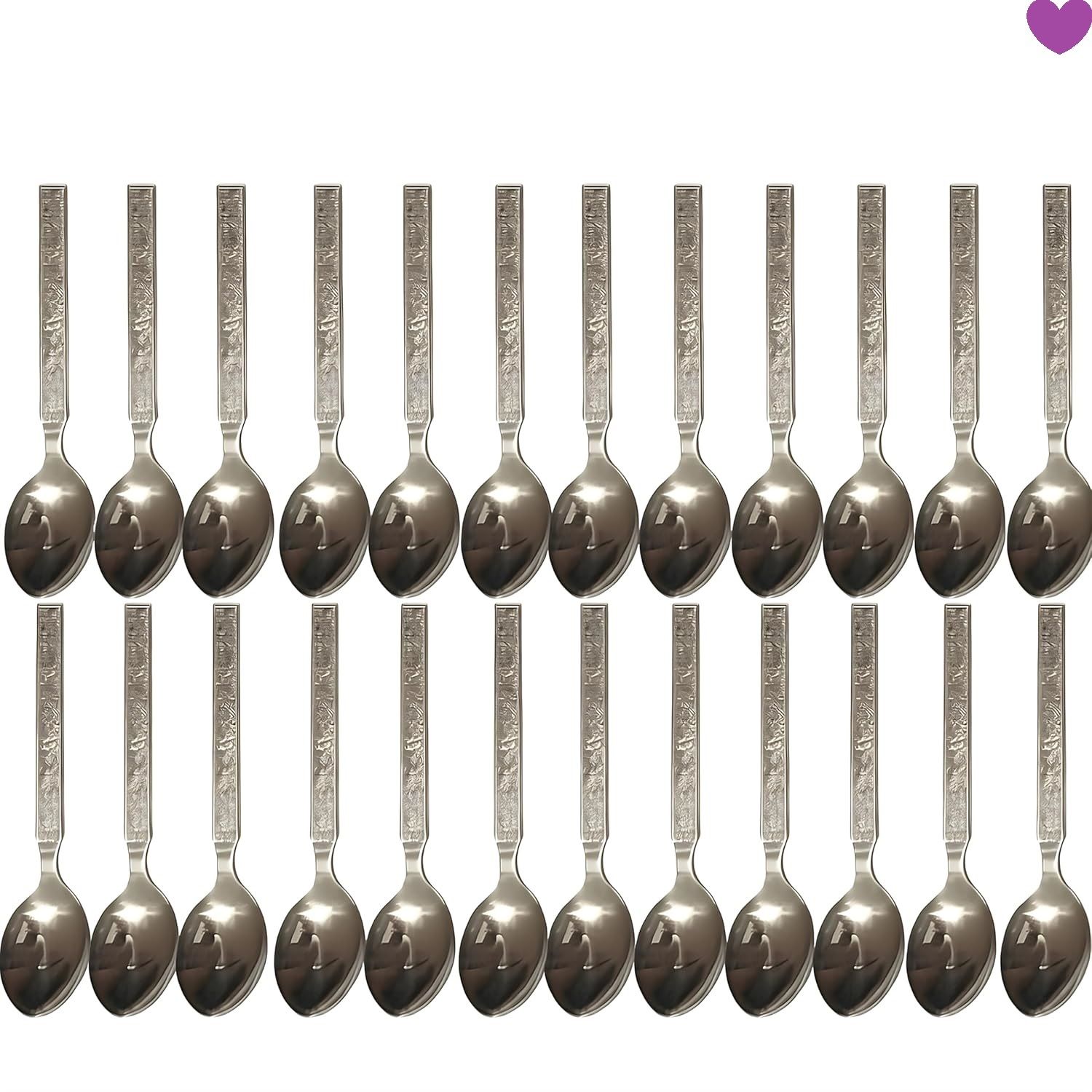 bzilo (Pack of 24) Spoon Stainless Steel Set for Home & Kitchen, Dinner Spoon Y86 Stainless Steel Table Spoon Set-picture-24