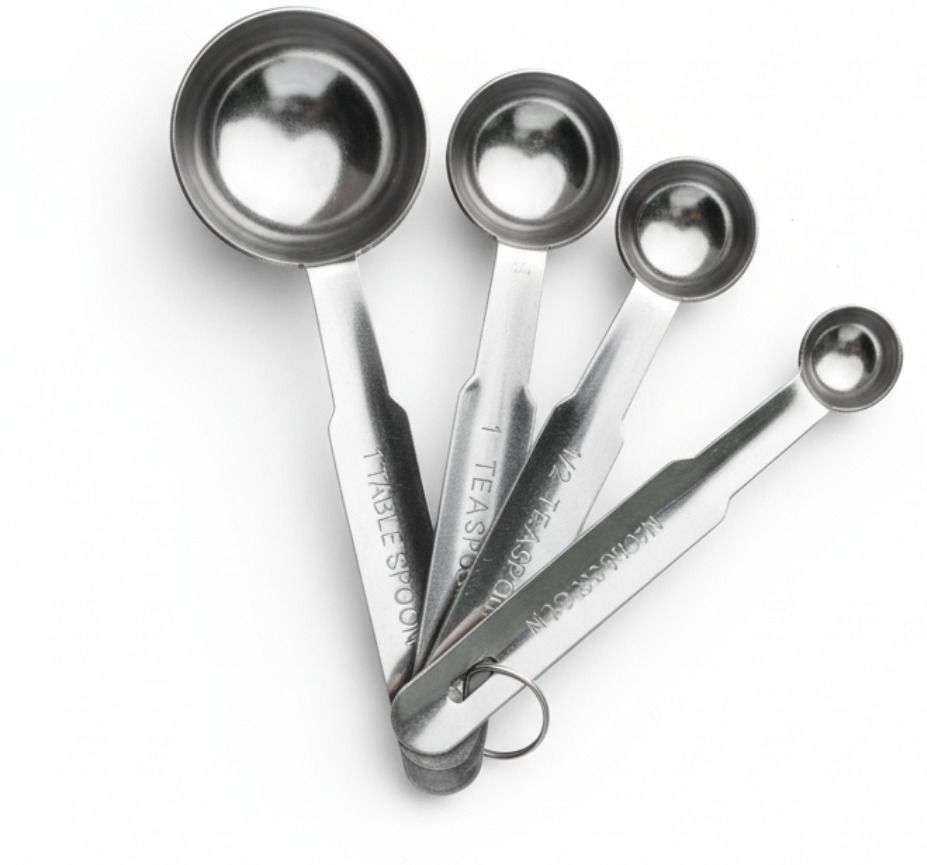 Measuring Spoons Set – 4 Pieces | 1/4 TSP, 1/2 TSP, 1 TSP & 1 tbsp Stainless Steel Measuring Spoon Set-image-34