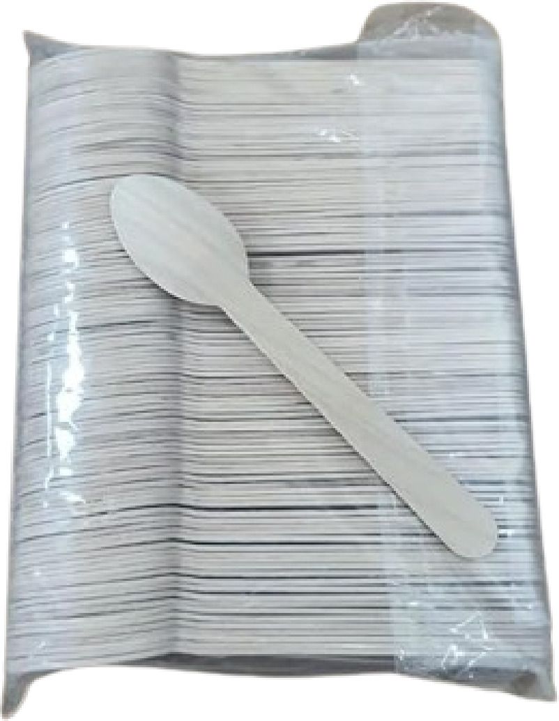 Wood Spoon Disposable Ecofriendly 140MM Pack of 100 Disposable Wooden Ice-cream Spoon Set-image-7