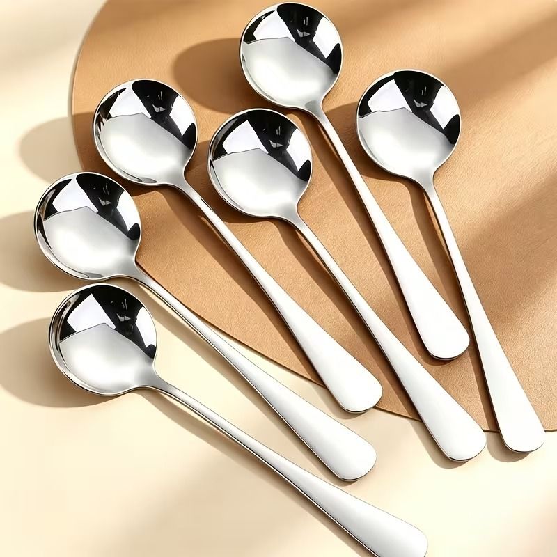 haniza 6 Soup Spoon Stainless Steel Soup Spoon Set-picture-22