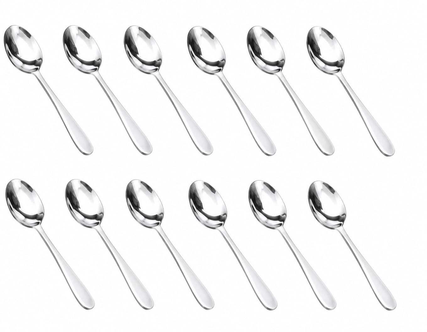 NN Tidy Spoon 12Pcs Stainless Steel Dessert Spoon, Olive Spoon, Salad Spoon, Sugar Spoon, Table Spoon, Tea Spoon Set-image-34