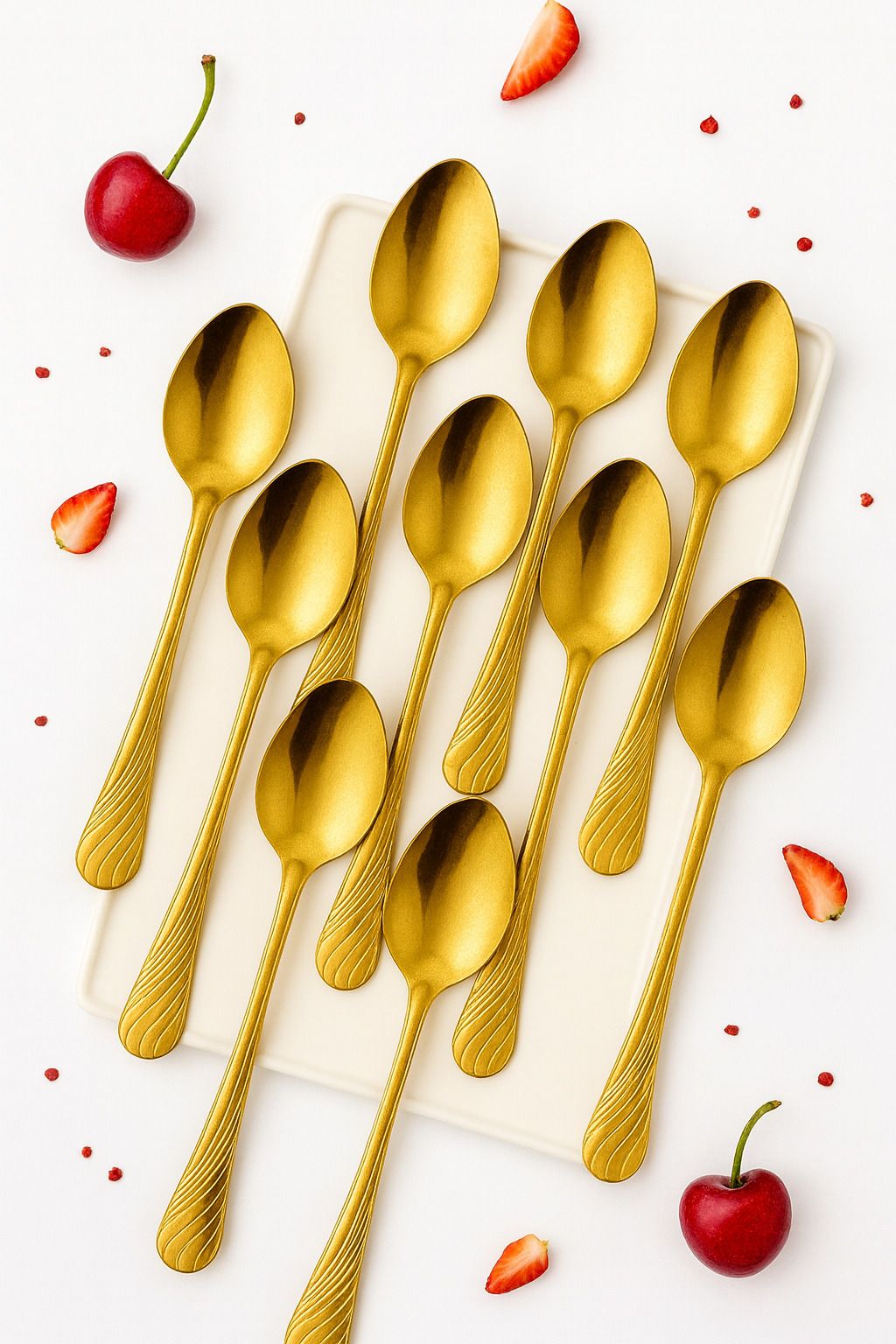 GOLDSET-12PCS Copper Table Spoon Set-image-20
