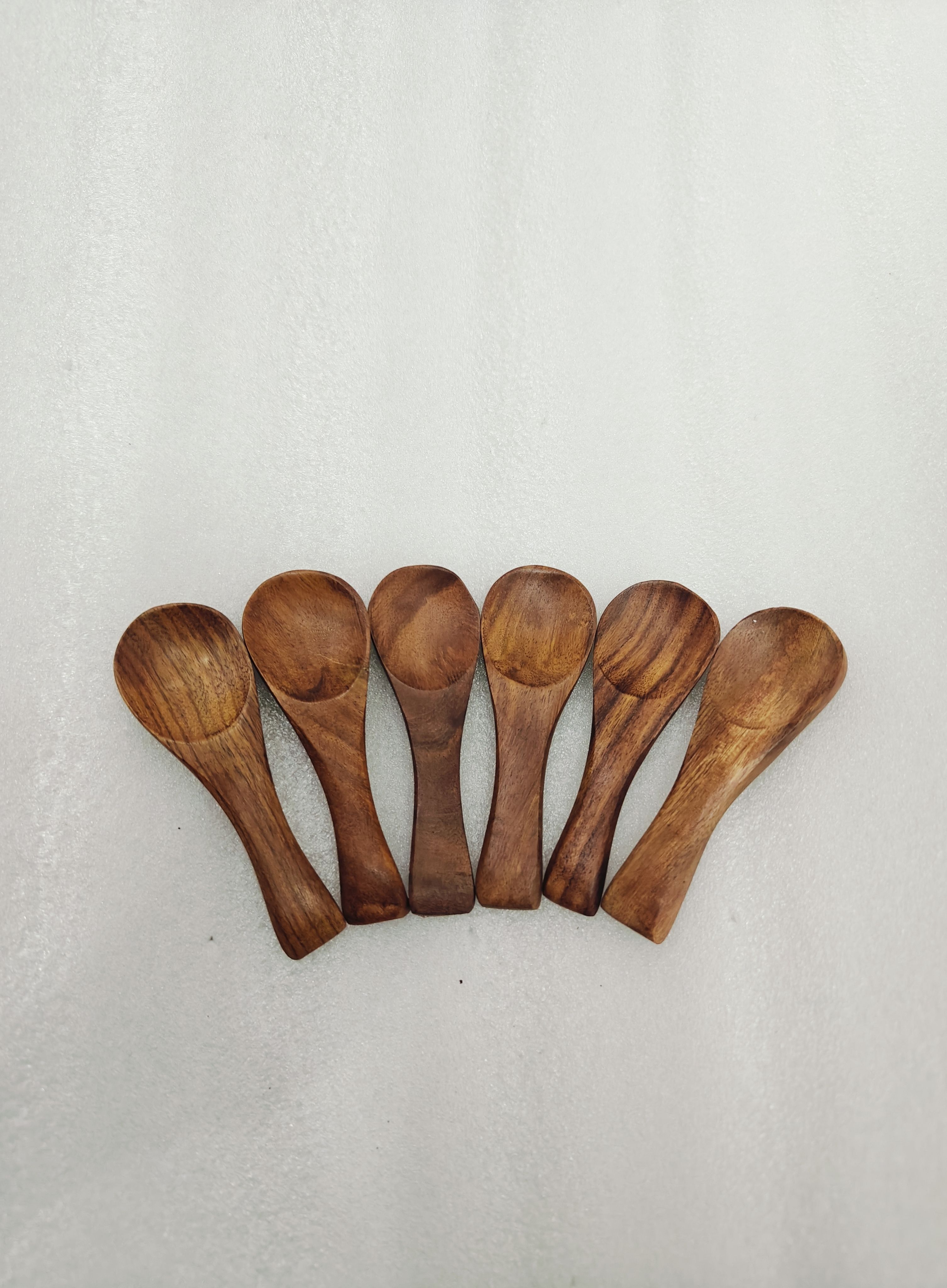 naturalcraftora Sheesham Wood Masala Spoon Set of 6 Wooden Serving Spoon, Soup Spoon, Olive Spoon, Measuring Spoon, Table Spoon, Sugar Spoon Set-picture-45