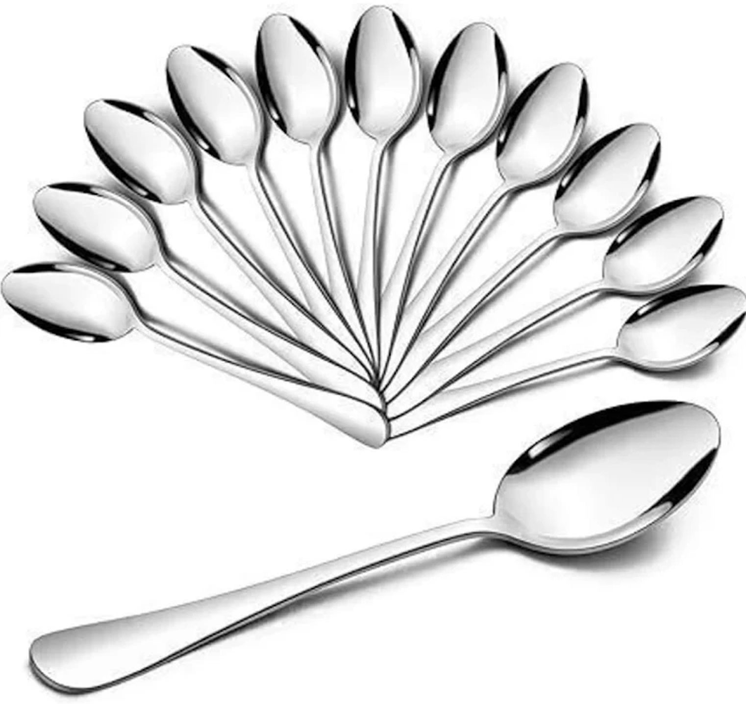 mumbles By Premium Steel spoon 12pcs, 16cm Stainless Steel Table Spoon Set-picture-16