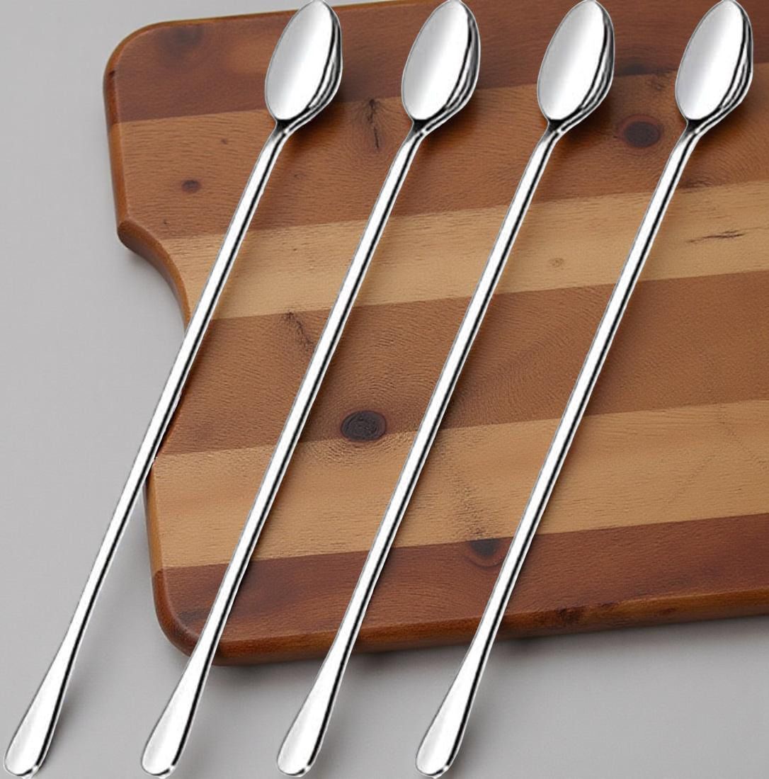caridge Elegant Soda Spoon 4 Pcs Stainless Steel Olive Spoon Set-picture-24