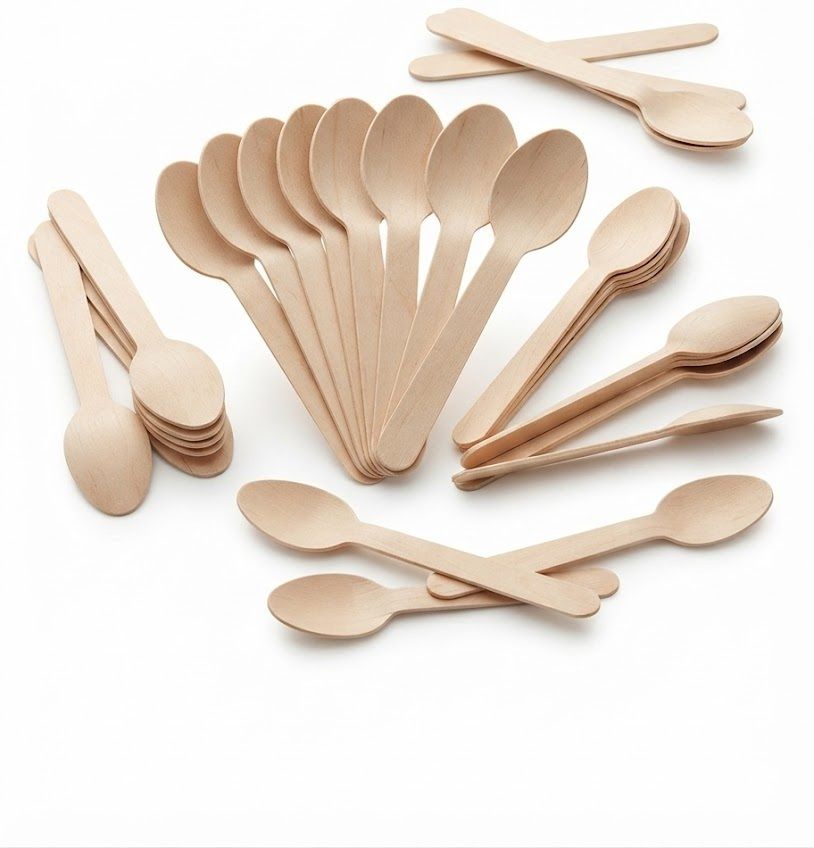 corepac WOODEN SPOONSS Disposable Wooden Ice-cream Spoon, Serving Spoon Set-picture-32
