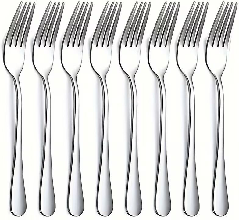 haniza 8 DINNER FORK Stainless Steel Dessert Spoon, Salad Spoon Set-picture-18