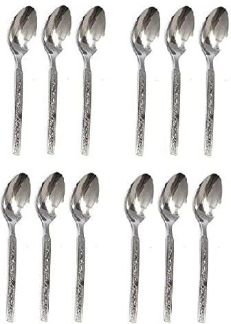 imrex 12 Pcs Beautifully Designed Handle Stainless Steel Table Spoon Set-picture-15