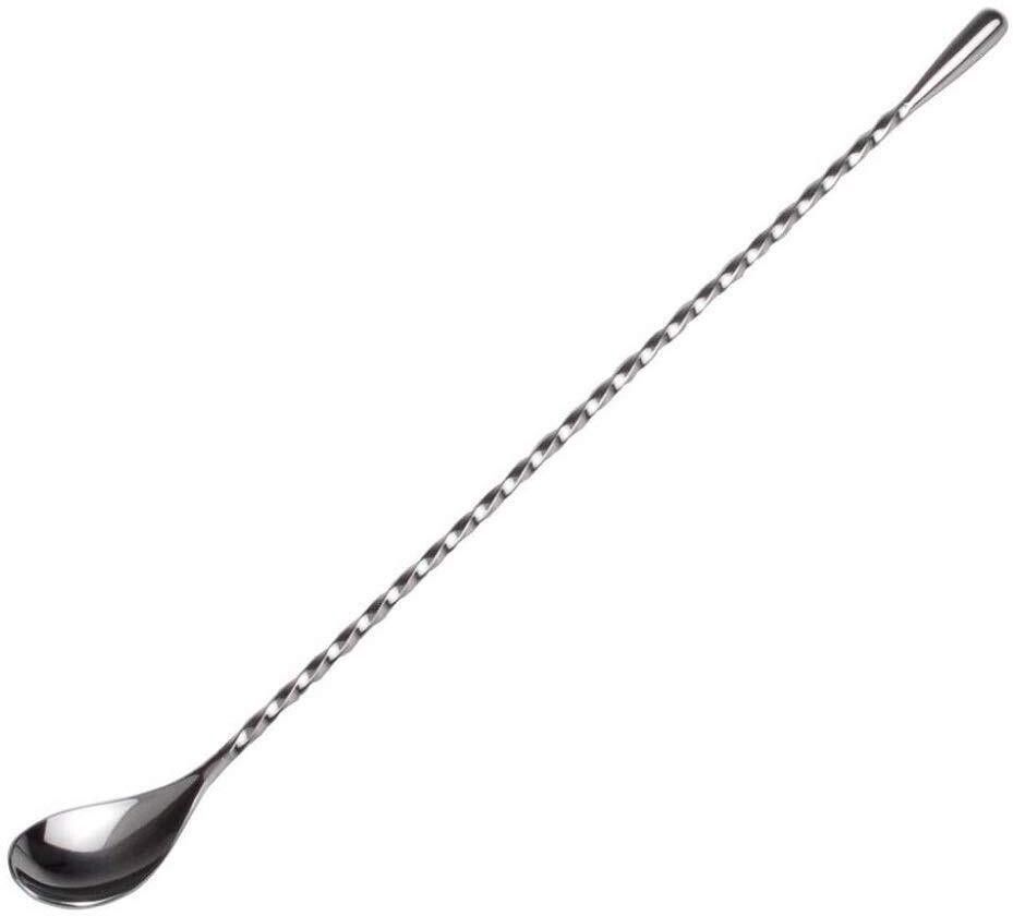 mshine 12-Inch Japanese Style Teardrop Twisted Bar Spoon | Long Handle Silver Stirrer Stainless Steel Table Spoon-picture-10
