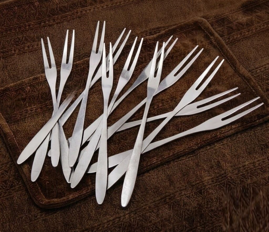 dinezaar Mini Two-Prong Dessert & Snack Forks Stainless Steel Fruit Fork Set-picture-21