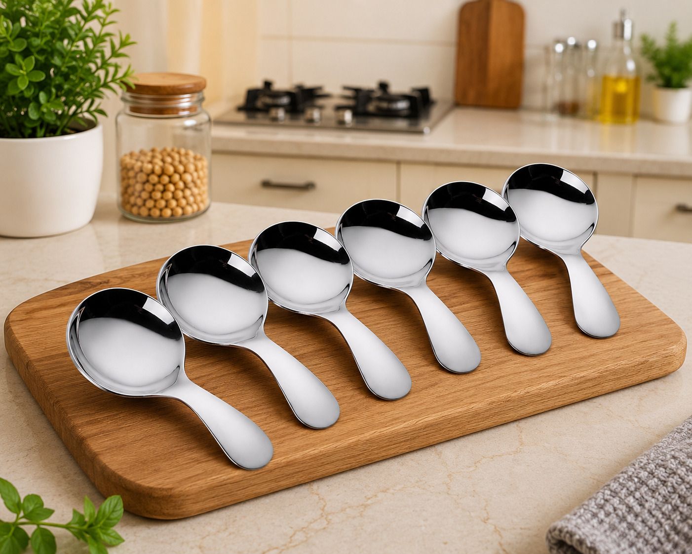 Premium Stainless Steel Tea Infuser Stainless Steel Table Spoon, Serving Spoon, Dessert Spoon Set-image-46