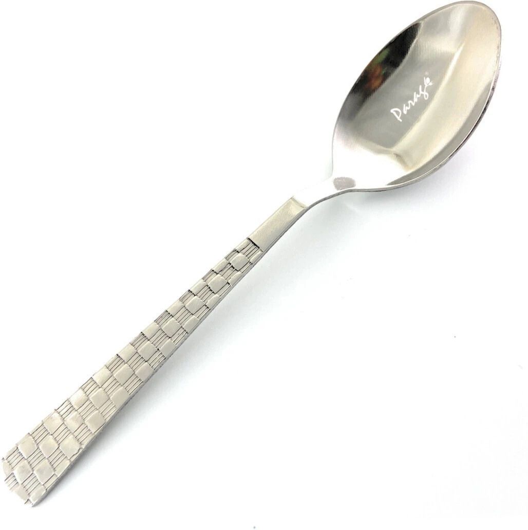 12 Pieces Spoon Set For Table Spoon, Length 15.5cm, Elegant Dinner Spoon, Silver Stainless Steel Table Spoon, Coffee Spoon, Dessert Spoon Set-image-48