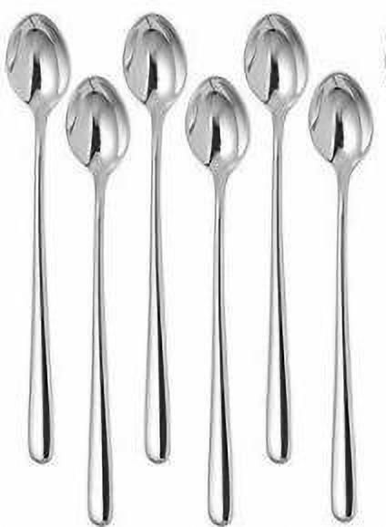 fanqew Long Handle Spoon 6 Stainless Steel Ice Tea Spoon Set-picture-31