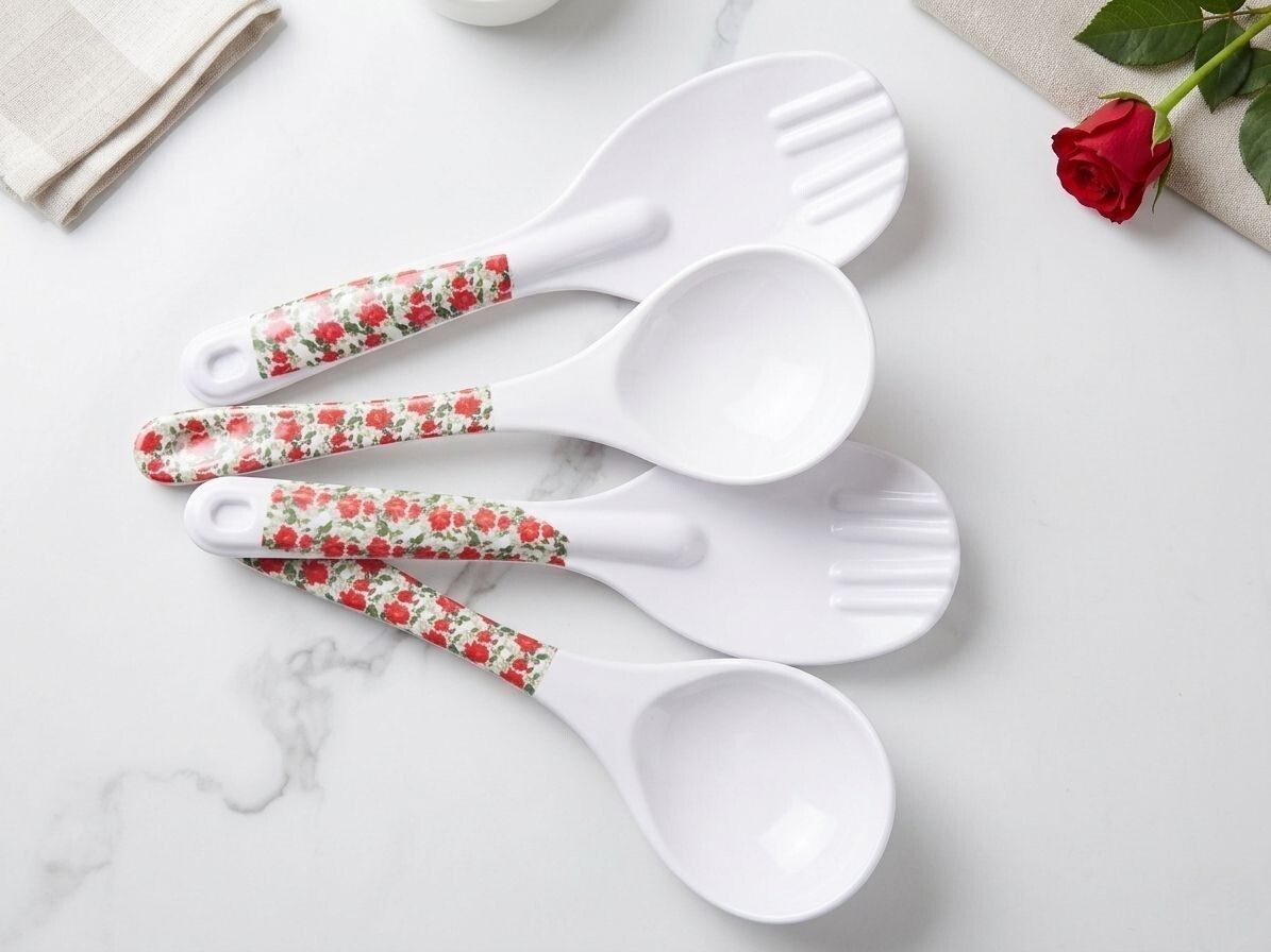 Serving spoons Disposable Melamine Serving Spoon Set-image-19
