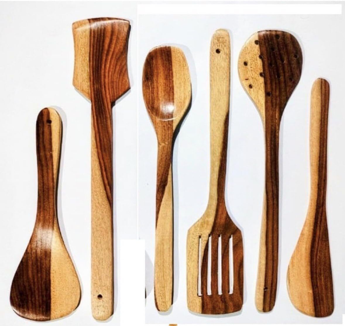 lunatic craftwork Non-Chemcal handmade wooden eco friendly cooking utensils Wooden Cutlery Set-picture-13