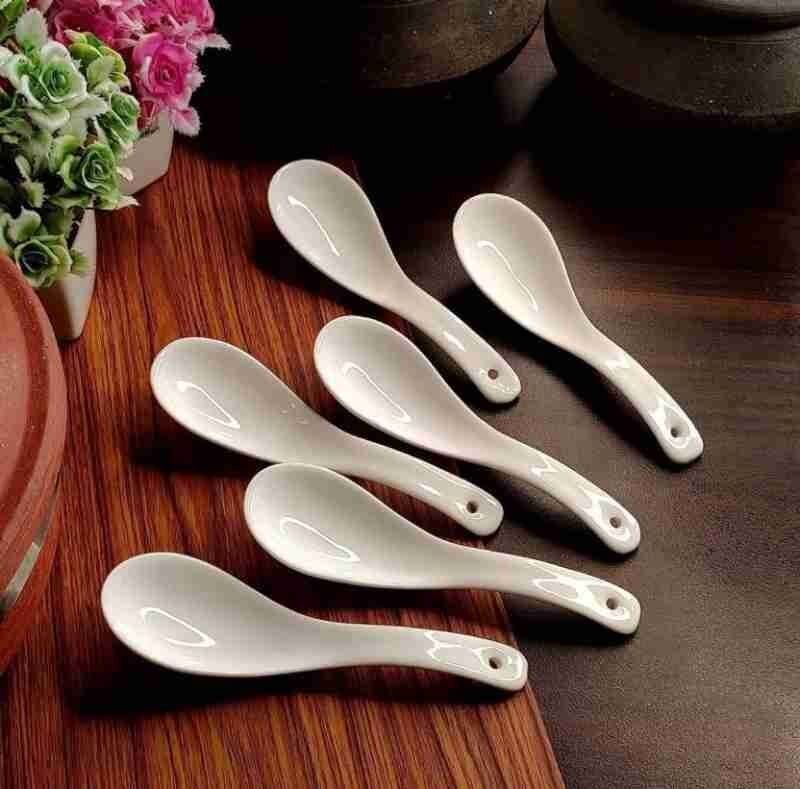 Soup spoon tea spoon Porcelain Soup Spoon Set-image-35