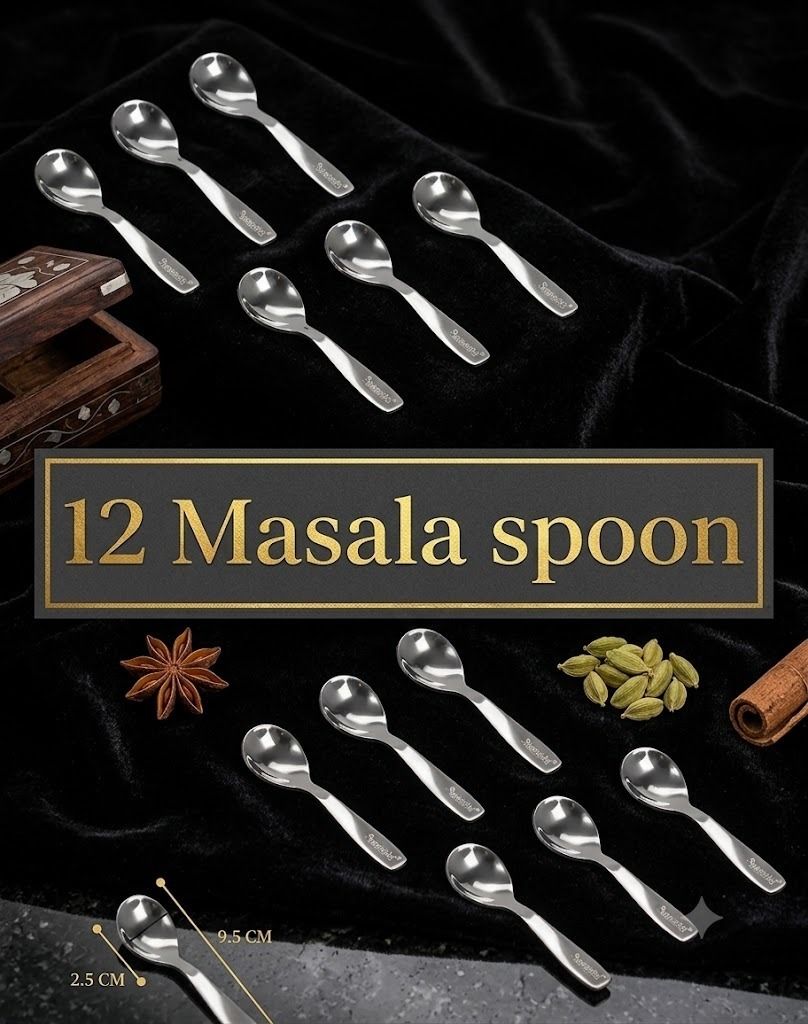 dinezaar Must Masala spoon Steel Measuring Spoon Set-picture-27