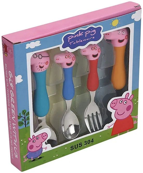 Cartoon-Themed Stainless Steel Spoon Set for Kids Fun Feeding Mealtime Set Steel Table Spoon-image-41