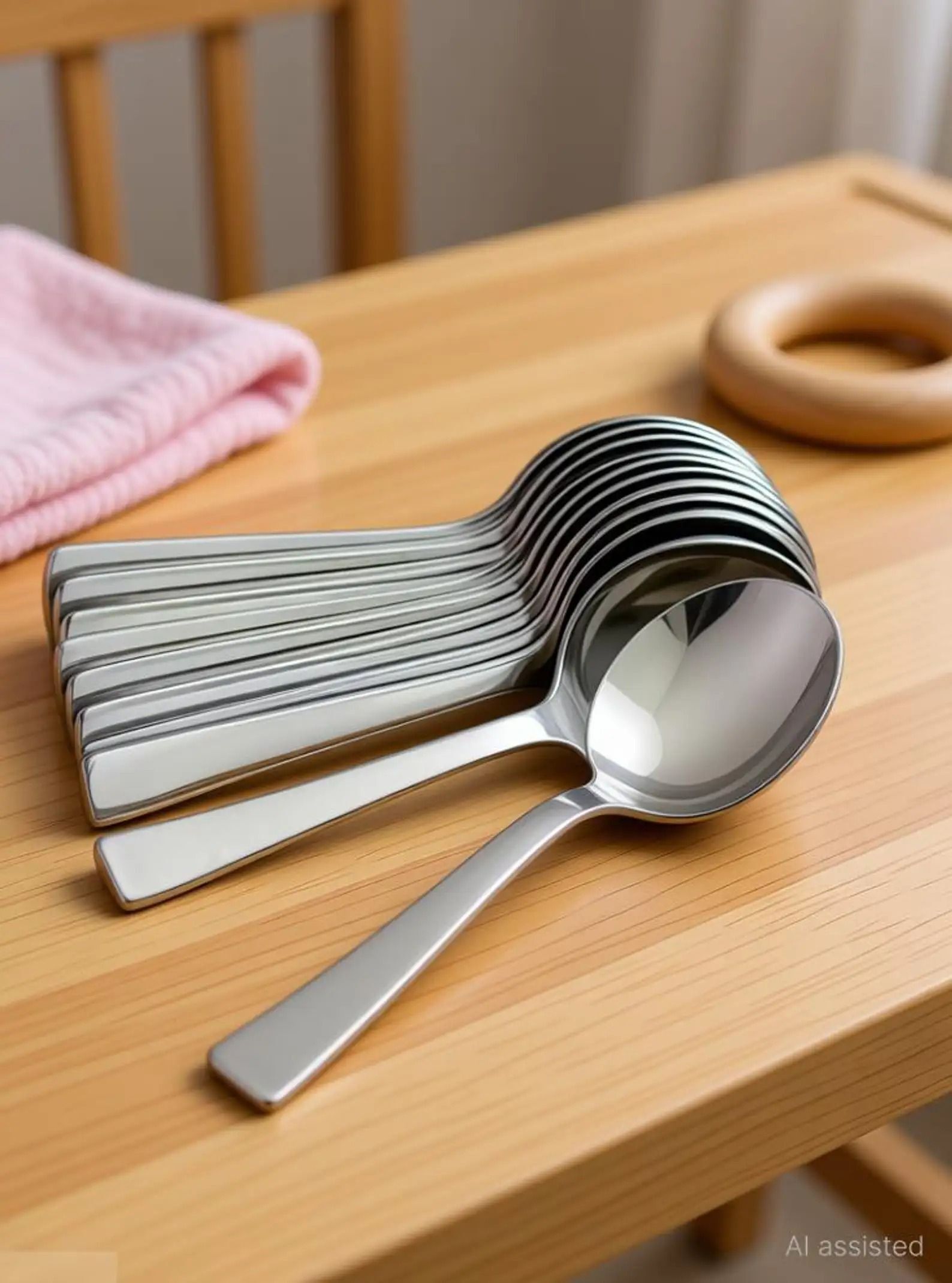 insha Dinner Spoon Set | Mirror Finish Table Spoons for Dining Stainless Steel Table Spoon Set-picture-1