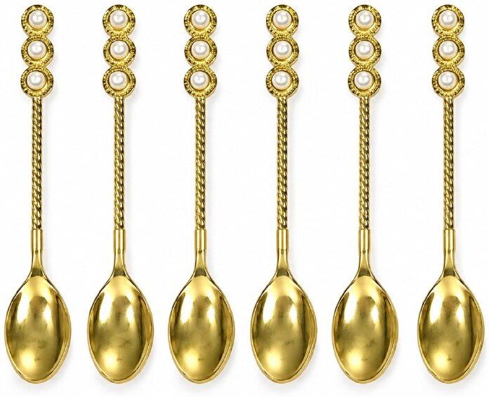 Premium Zinc Alloy Decorative Dessert Spoons for Tea, Coffee, Cake & Gifting Stainless Steel Coffee Spoon, Dessert Spoon, Ice-cream Spoon, Serving Spoon, Table Spoon, Tea Spoon Set-image-3