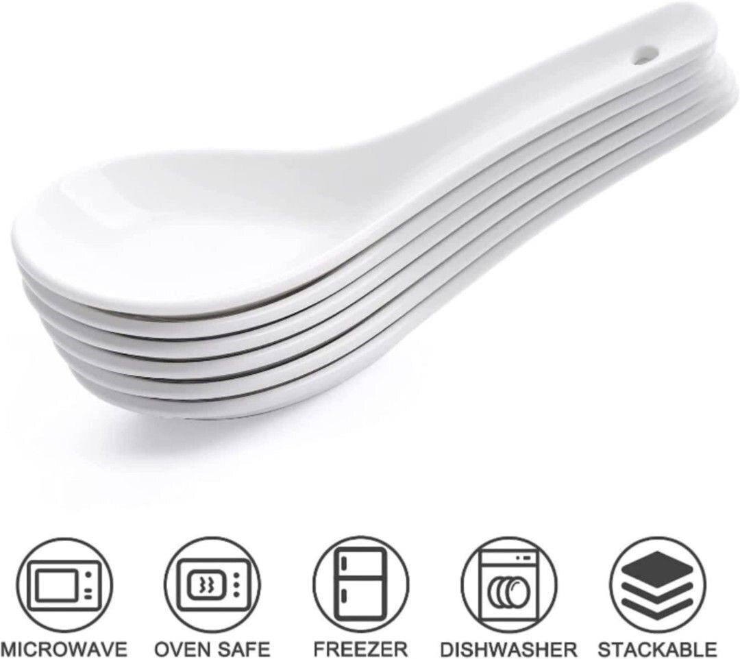 sarsawal ceramic soup spoon Ceramic Serving Spoon Set-picture-10