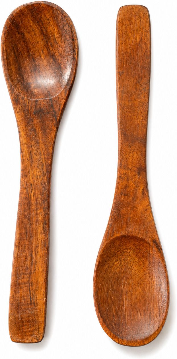 nohunt Premium Handmade Wooden Spoon Set of 2 for Cooking Serving Kitchen Utensil Brown Wooden Table Spoon, Ice-cream Spoon-picture-8